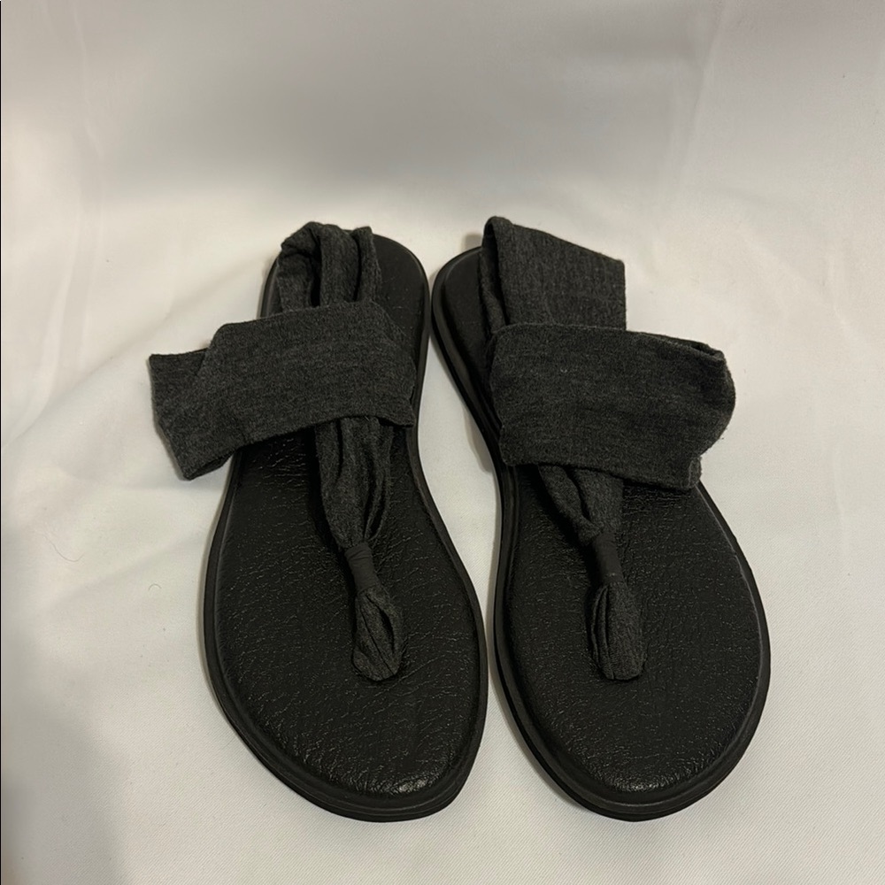 Sanuk Yoga Sling Flat Sandal Grey Women’s size 8
